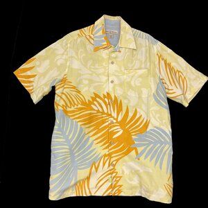 Tommy Bahama Tropical Hawaiian Shirt Silk Linen Mens S